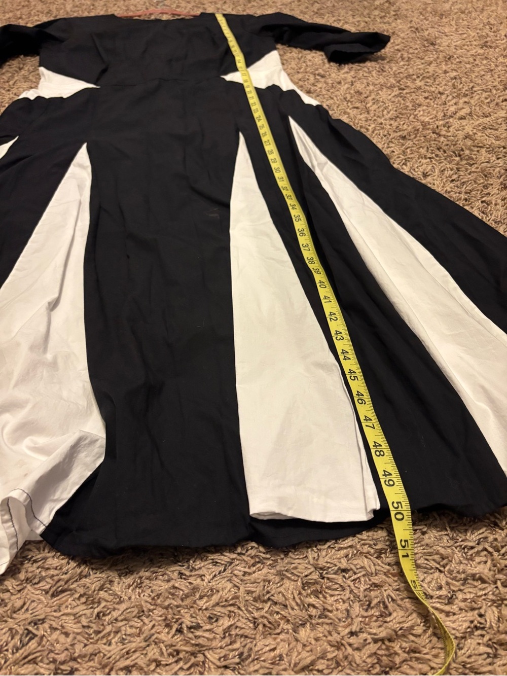 Black & White Colorblock Maxi Dress - Picture 5 of 5